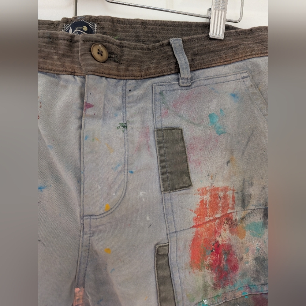 Scotch and Soda Distressed Paint Shorts - Picture 5 of 14